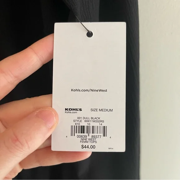 🌈 2 for $30!! 🌈 NWT Nine West Peplum Blouse - Picture 5 of 9